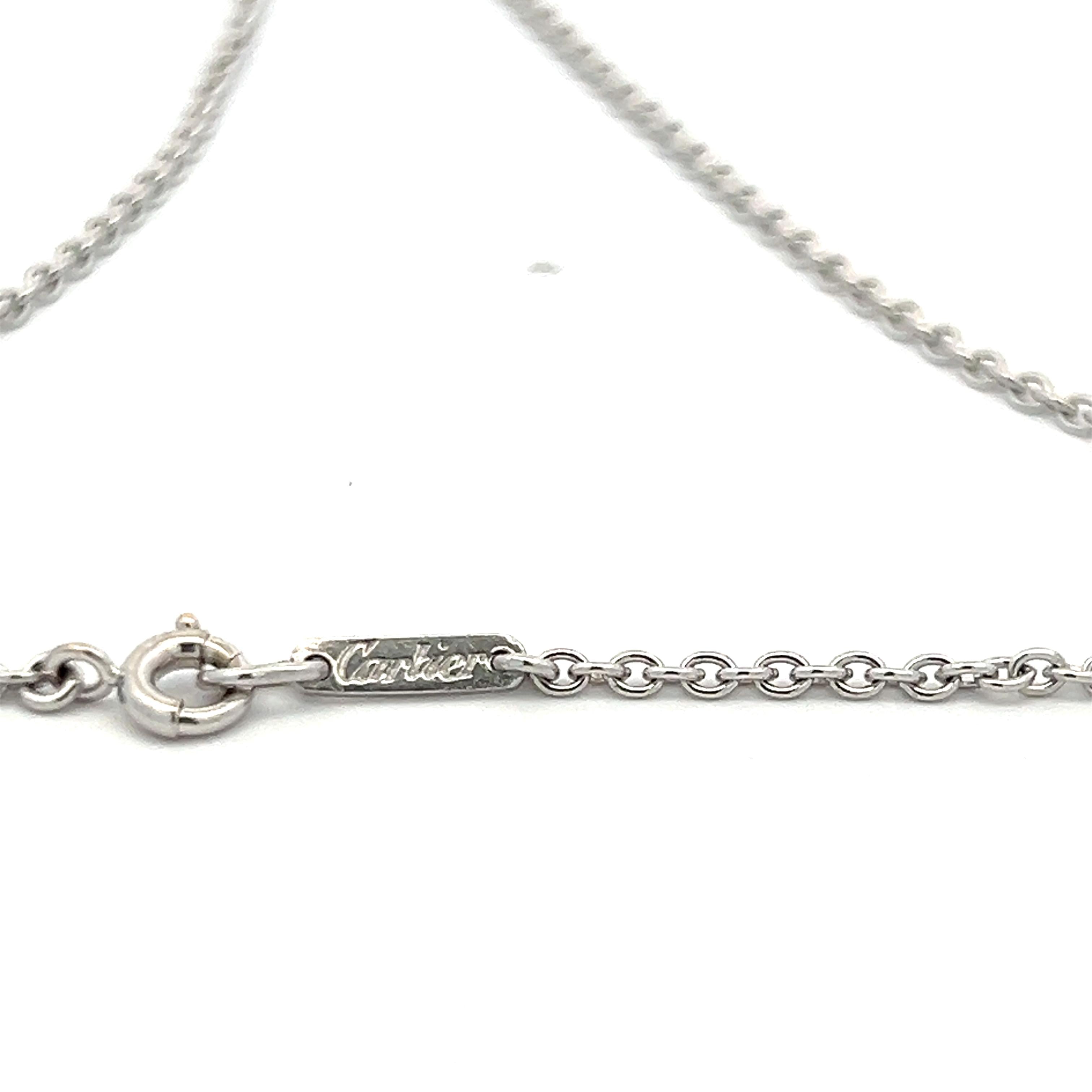 Cartier 1.65 Carat Shield Shape D SI1 Diamond Platinum Pendant Necklace