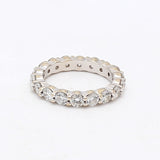 1.80 Carat Round Brilliant I SI1 Diamond 18 Karat White Gold Eternity Band Ring