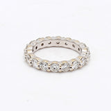 1.80 Carat Round Brilliant I SI1 Diamond 18 Karat White Gold Eternity Band Ring