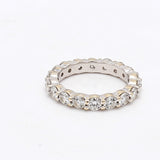 1.80 Carat Round Brilliant I SI1 Diamond 18 Karat White Gold Eternity Band Ring