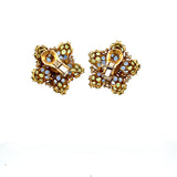 8.00 Carat Peridot 7.80 Carat Sapphire 1.00 Carat Diamond 18K YG Clip On Earrings