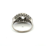 1.90 Carat Old European and Round and Baguette Diamond 14K WG/Plat Art Deco Ring