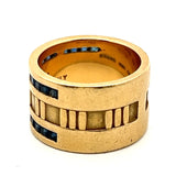 Tiffany & Co 1.75 Carat Princess Cut Sapphire 18 Karat Yellow Gold Band Ring