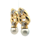 0.17 Carat H VS1 Diamond 18 Karat Yellow Gold Dangling Earrings