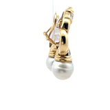 0.17 Carat H VS1 Diamond 18 Karat Yellow Gold Dangling Earrings