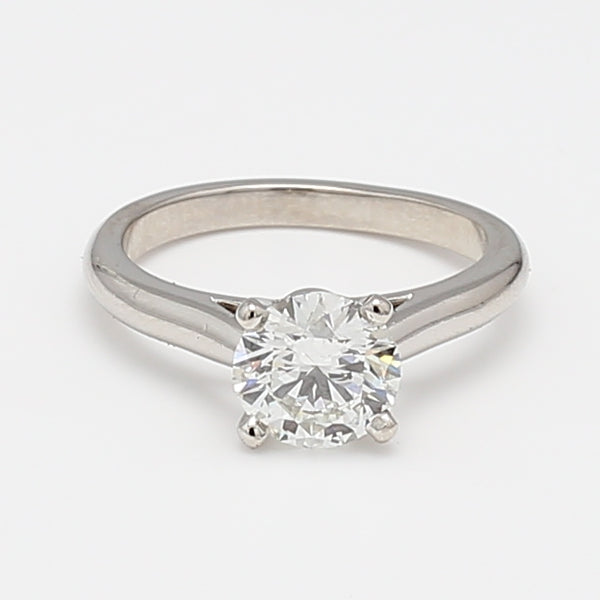 Cartier 1.20 Carat Round Brilliant H VS1 Diamond Platinum Engagement Ring