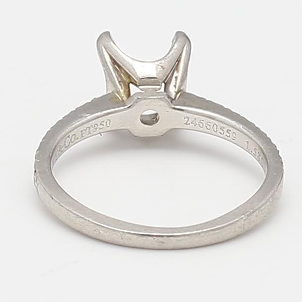 Tiffany & Co Platinum Semi Mount Ring 0.25ct Round Diamonds Fits 5.10x4.90mm