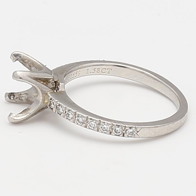 Tiffany & Co Platinum Semi Mount Ring 0.25ct Round Diamonds Fits 5.10x4.90mm
