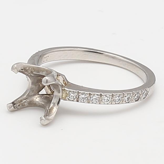 Tiffany & Co Platinum Semi Mount Ring 0.25ct Round Diamonds Fits 5.10x4.90mm