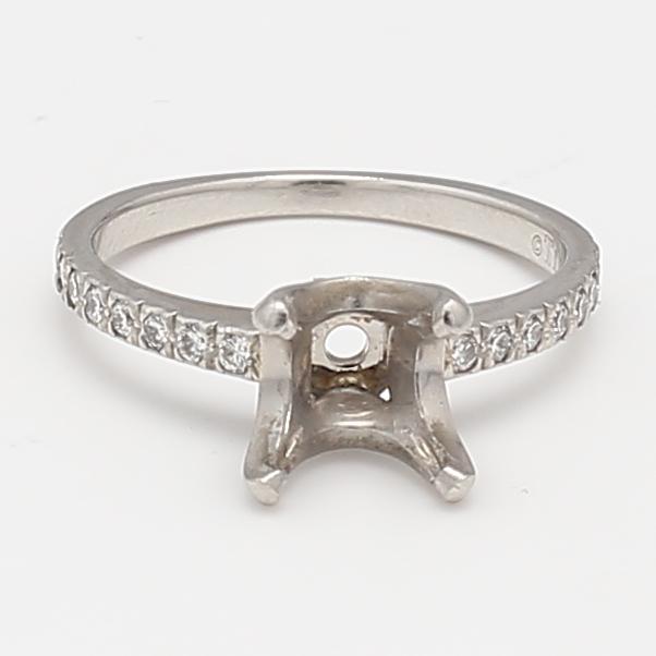 Tiffany & Co Platinum Semi Mount Ring 0.25ct Round Diamonds Fits 5.10x4.90mm