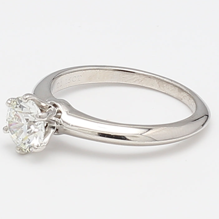 Tiffany & Co 1.15 Carat Round Brilliant H VS1 Diamond Platinum Engagement Ring