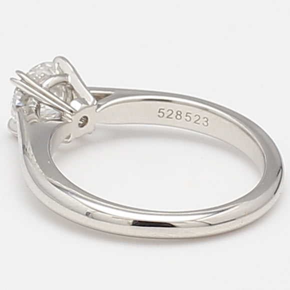 Harry Winston 0.71 Carat Round Brilliant E VVS1 Diamond Platinum Engagement Ring