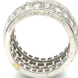 Cartier 4.00 Carat Round Brilliant F VS1 Diamond 18 Karat White Gold Band Ring