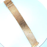 Vintage 94.10 Grams 18 Karat Two Tone Gold Retro Bracelet