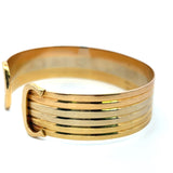 Cartier Vintage 34.30 grams Double C 18 Karat Tri Color Gold Bangle Bracelet