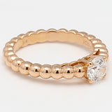 Van Cleef & Arpels 0.70 Carat Round Brilliant Diamond 18K Rose Gold Engagement Ring