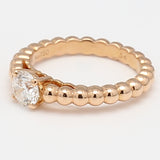 Van Cleef & Arpels 0.70 Carat Round Brilliant Diamond 18K Rose Gold Engagement Ring