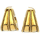 0.29 Carat Round Brilliant H SI1 Diamond 18 Karat Yellow Gold Clip On Earrings
