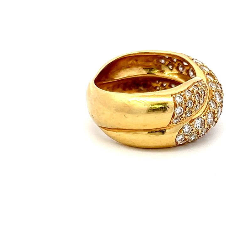 Tiffany & Co 2.50 Carat Round Brilliant Diamond 18K Yellow Gold Cocktail Ring