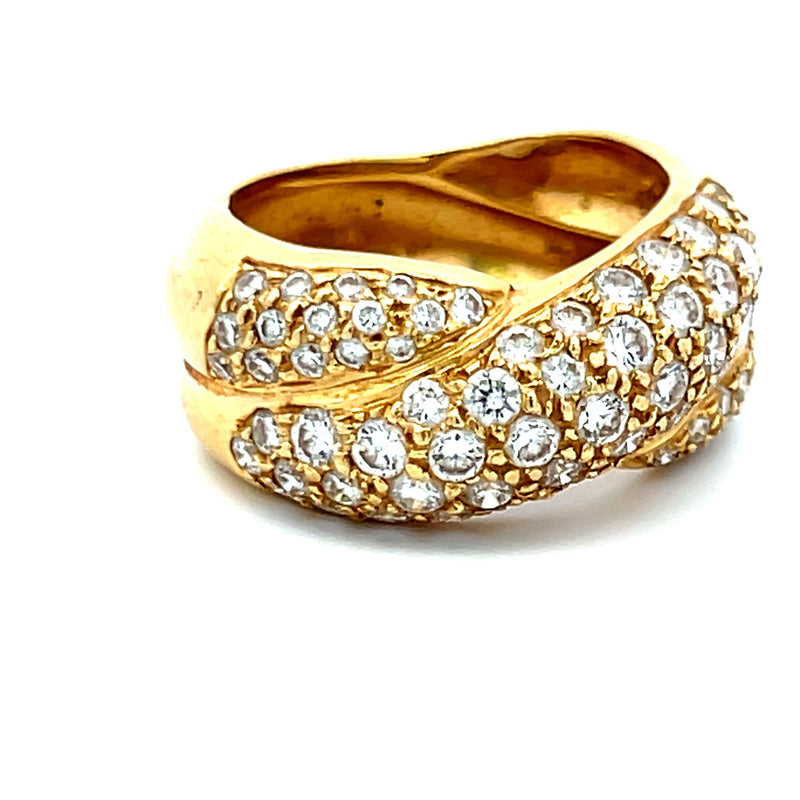 Tiffany & Co 2.50 Carat Round Brilliant Diamond 18K Yellow Gold Cocktail Ring