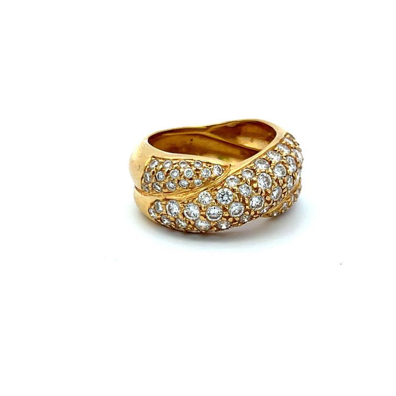 Tiffany & Co 2.50 Carat Round Brilliant Diamond 18K Yellow Gold Cocktail Ring