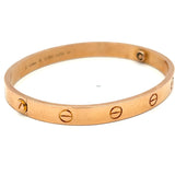 Cartier 18 Karat Rose Gold Love Bracelet Size 18