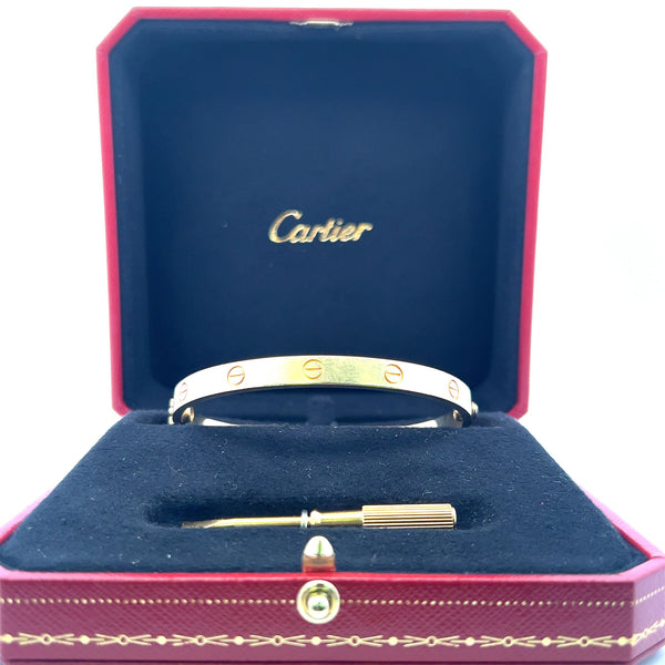 Cartier 18 Karat Yellow Gold Love Bracelet Size 19