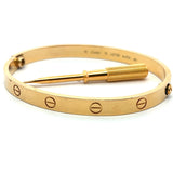 Cartier 18 Karat Yellow Gold Love Bracelet Size 19