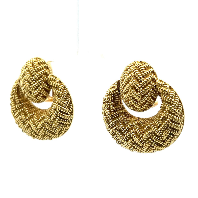 Vintage 30.90 Grams 18 Karat Yellow Gold Clip On Earrings