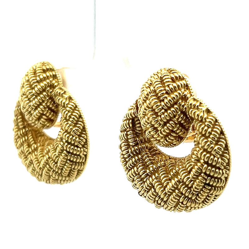 Vintage 30.90 Grams 18 Karat Yellow Gold Clip On Earrings