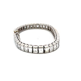 David Webb 26.23 Carat Emerald Cut Diamond 18K White Gold Tennis Bracelet