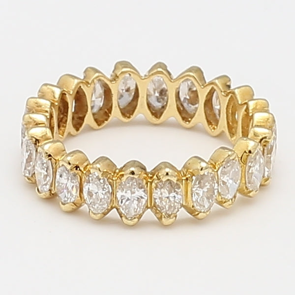 1.50 Carat H VS1 Diamond 18 Karat Yellow Gold Eternity Band Ring