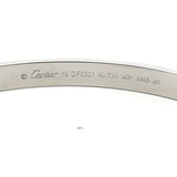 Cartier 18 Karat White Gold Bangle Love Bracelet Size 19