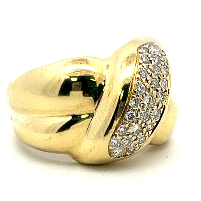 0.60 Carat Round Brilliant E SI1 Diamond 18 Karat White Gold Cocktail Ring