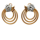 2.30 Carat Round Brilliant G SI1 Diamond 18 Karat Yellow Gold Leverback Earrings