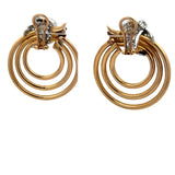 2.30 Carat Round Brilliant G SI1 Diamond 18 Karat Yellow Gold Leverback Earrings