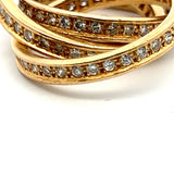 Cartier 1.98 Carat Round Brilliant G VS1 Diamond 18 Karat Yellow Gold Trinity Ring