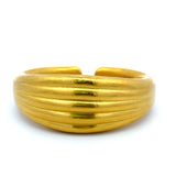 Lalaoonis Vintage 65.20 Grams 18 Karat Yellow Gold Cuff Bracelet