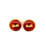 Aldo Cipullo Carnelian 18 Karat Yellow Gold Clip On Earrings