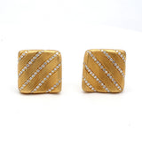 0.76 Carat Round Brilliant G VS1 Diamond 18 Karat Yellow Gold Clip On Earrings