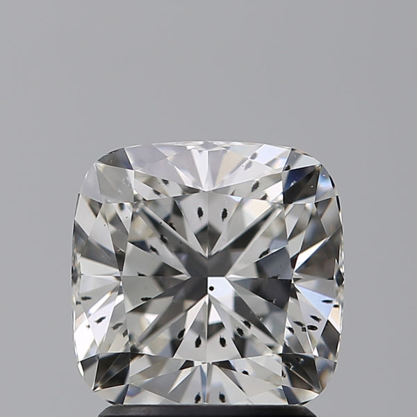 Lab-Grown 2.03 Carat Cushion Modified Brilliant Cut Diamond color G Clarity SI2, precious stones, engagement diamonds