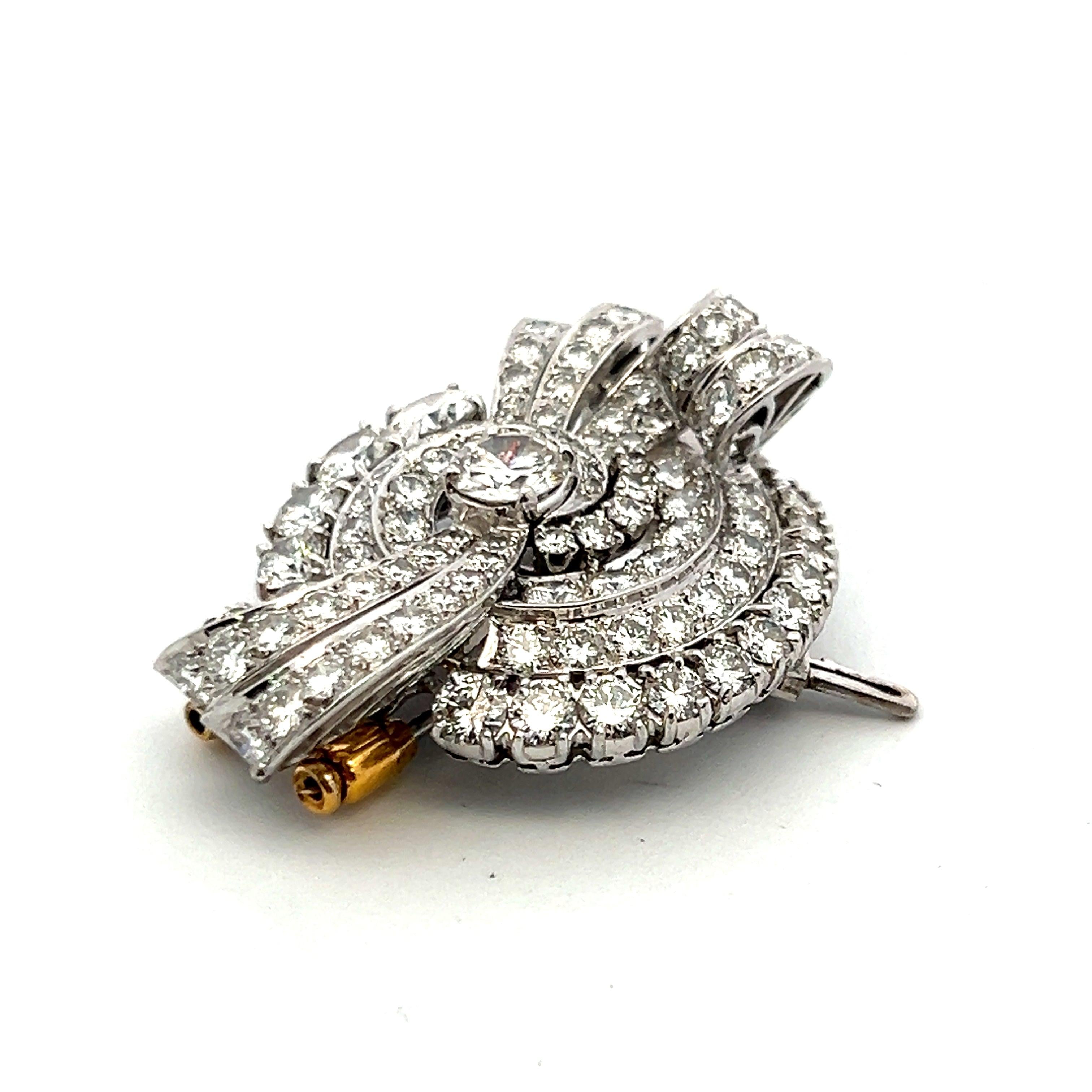 58.05 Carat Round Brilliant Diamond 18 Karat White Tennis Statement Necklace
