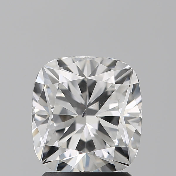 Lab-Grown 2.01 Carat Cushion Modified Brilliant Cut Diamond color E Clarity SI1, precious stones, engagement diamonds
