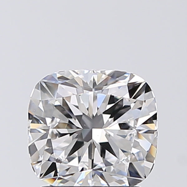 Lab-Grown 1.52 Carat Cushion Modified Brilliant Cut Diamond color D Clarity SI1, precious stones, engagement diamonds