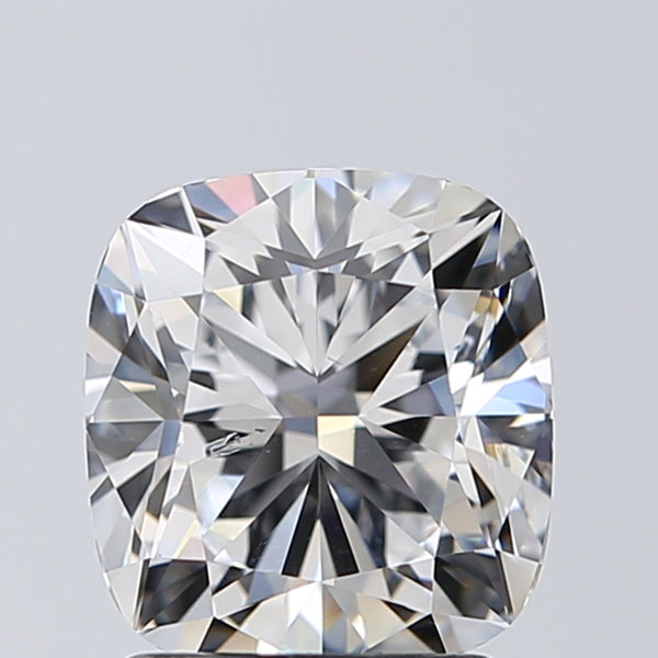 Lab-Grown 1.83 Carat Cushion Modified Brilliant Cut Diamond color E Clarity SI1, precious stones, engagement diamonds