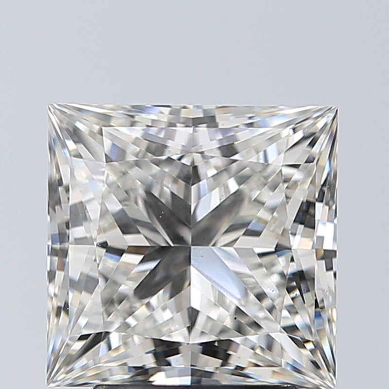 Lab-Grown 2.71 Carat Princess Cut Diamond color G Clarity VS2, precious stones, engagement diamonds