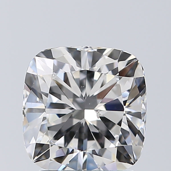 Lab-Grown 1.81 Carat Cushion Modified Brilliant Cut Diamond color D Clarity SI1, precious stones, engagement diamonds