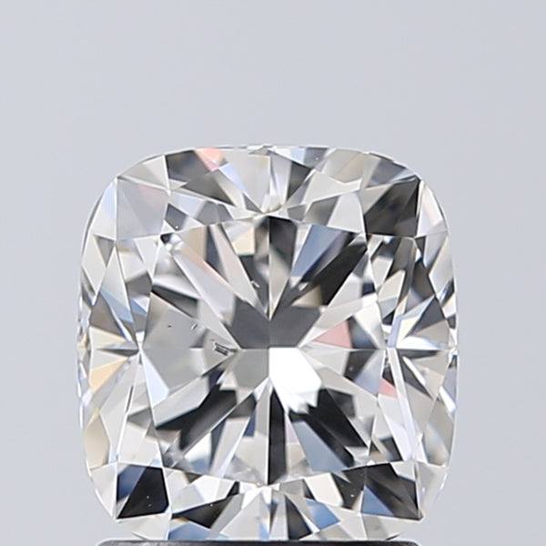 Lab-Grown 1.52 Carat Cushion Modified Brilliant Cut Diamond color D Clarity SI1, precious stones, engagement diamonds