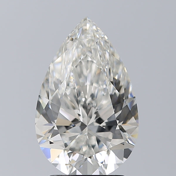 Lab-Grown 2.41 Carat Pear Shape Diamond color G Clarity VVS2 With GIA Certificate, precious stones, engagement diamonds