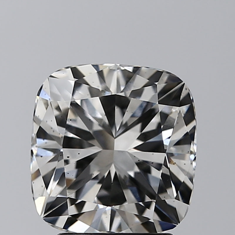 Lab-Grown 2.61 Carat Cushion Modified Brilliant Cut Diamond color G Clarity SI1, precious stones, engagement diamonds